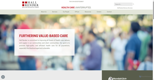 Security scan screenshot of https://hallrender.com