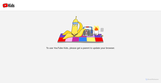 Security scan screenshot of https://www.youtubekids.com