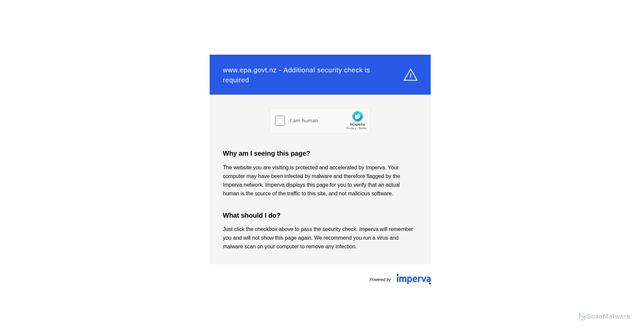 Security scan screenshot of https://www.epa.govt.nz/