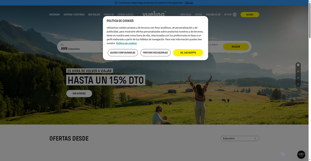 Security scan screenshot of https://vuelingsupport.com