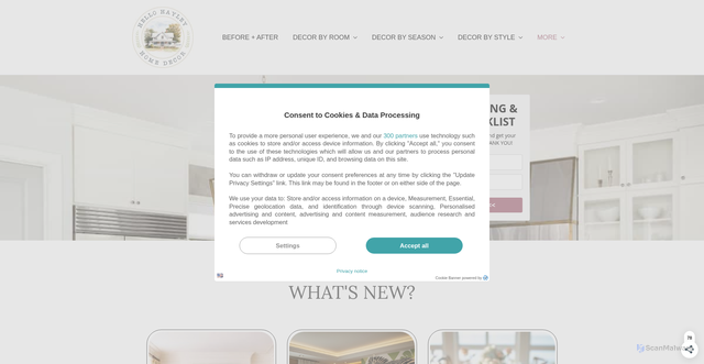 Security scan screenshot of https://www.hello-hayley.com
