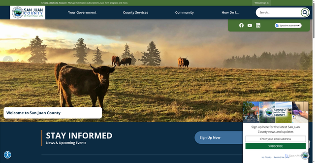 Security scan screenshot of https://sanjuancountywa.gov/