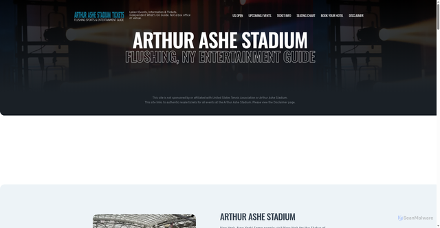 Security scan screenshot of https://www.flushingmeadowsstadium.com/