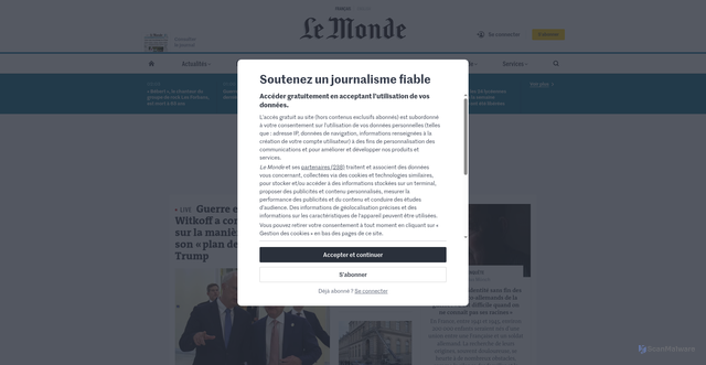 Security scan screenshot of https://chretien.pickups-clients-fr.com/