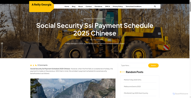 Security scan screenshot of https://areillygeorgia.pages.dev/ktuyt-social-security-ssi-payment-schedule-2025-chinese-yctlm/