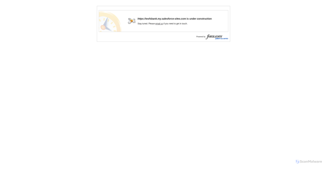 Security scan screenshot of https://wsfsbank.my.salesforce-sites.com