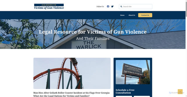 Security scan screenshot of https://georgiavictims.com/six-flags-over-georgia-one-dead-several-injured/
