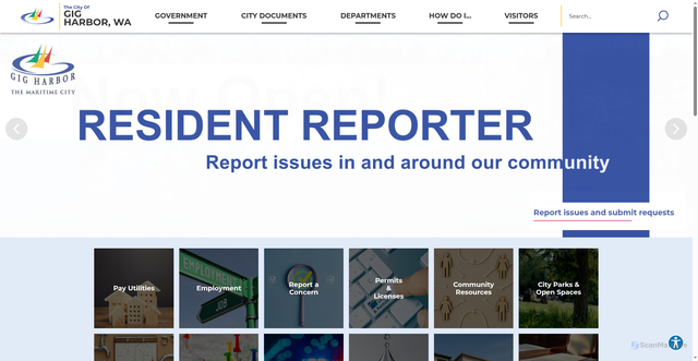 Security scan screenshot of https://gigharborwa.gov/