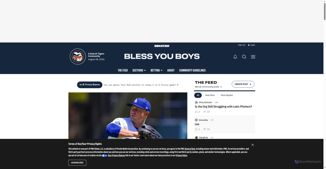Security scan screenshot of https://blessyouboys.com