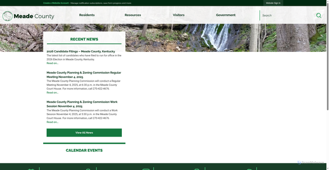 Security scan screenshot of https://www.meadeky.gov/