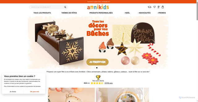 Security scan screenshot of https://annikids.com