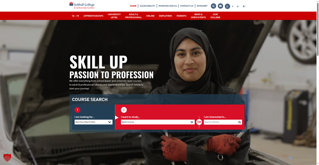 Security scan screenshot of https://www.solihull.ac.uk/