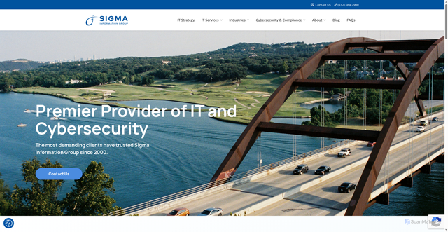 Security scan screenshot of https://sigmainfo.com