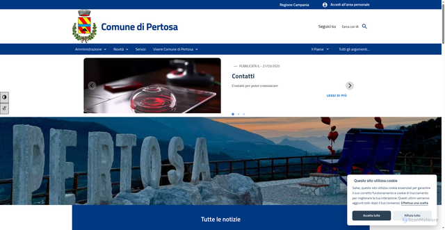 Security scan screenshot of https://www.comune.pertosa.sa.it/