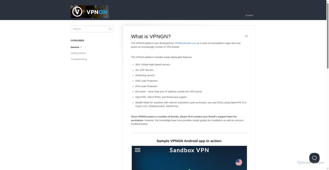 Security scan screenshot of https://vpngn.com