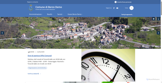 Security scan screenshot of https://www.comune.berzo-demo.bs.it/