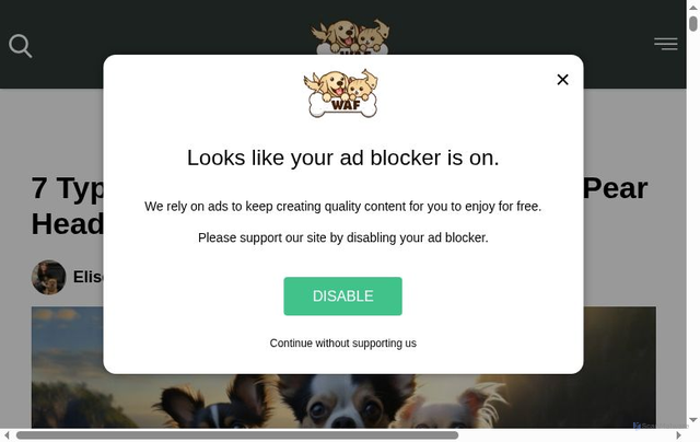 Security scan screenshot of https://worldanimalfoundation.org/dogs/types-of-chihuahua/
