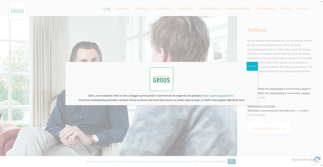 Security scan screenshot of https://jeugdpraktijkgroos.nu