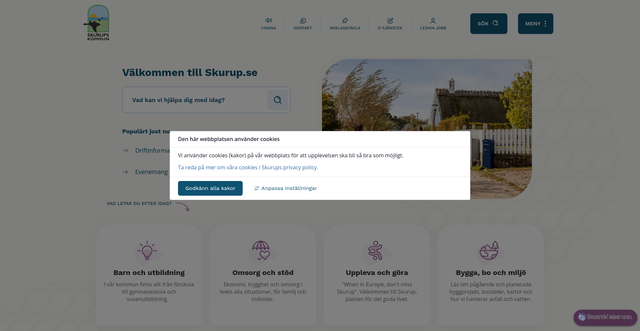 Security scan screenshot of https://www.skurup.se/