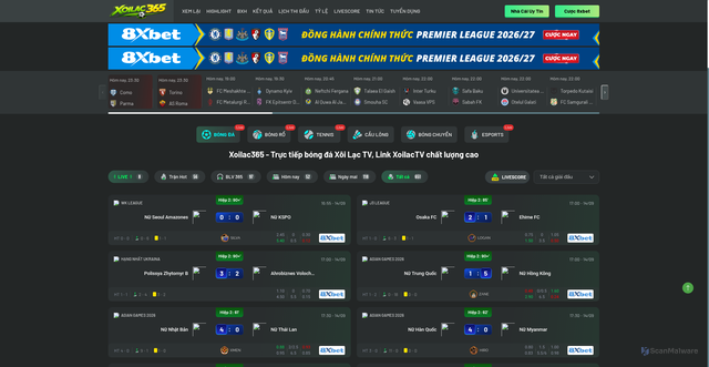 Security scan screenshot of https://xoilacxyr.tv