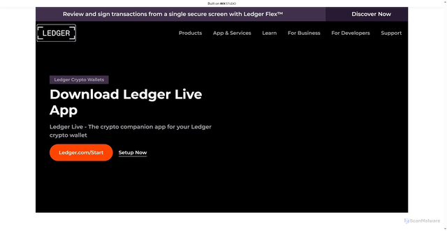 Security scan screenshot of https://ledgliveus.wixstudio.com/en-us