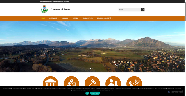 Security scan screenshot of https://www.comune.rosta.to.it