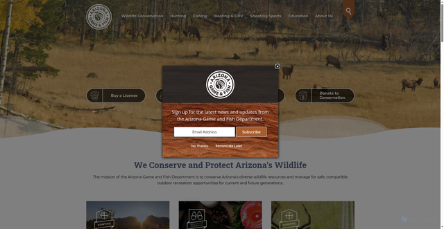 Security scan screenshot of https://www.azgfd.com/