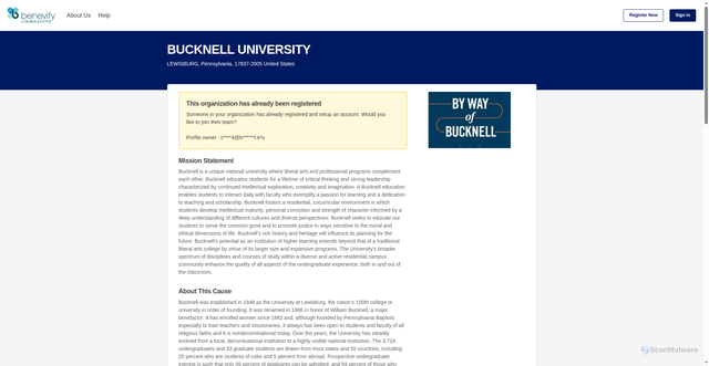Security scan screenshot of https://causes.benevity.org/causes/840-240772407