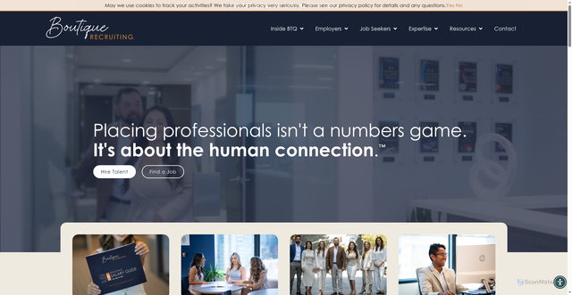 Security scan screenshot of https://boutiquerecruiting.com