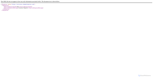 Security scan screenshot of https://services.elementexpress.com