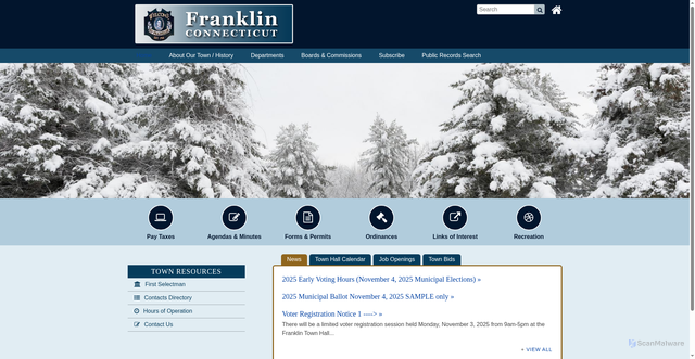Security scan screenshot of https://www.franklinct.gov/