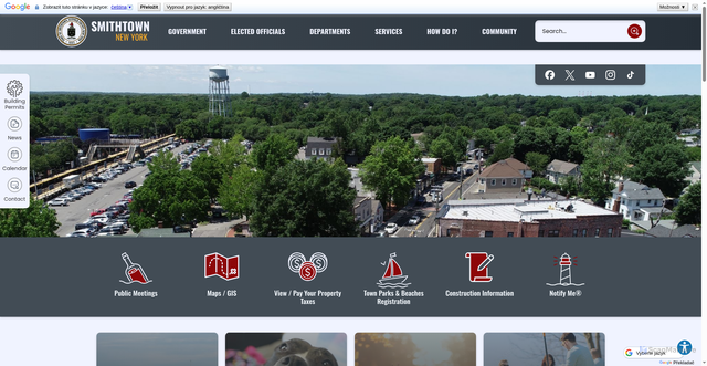 Security scan screenshot of https://smithtownny.gov/