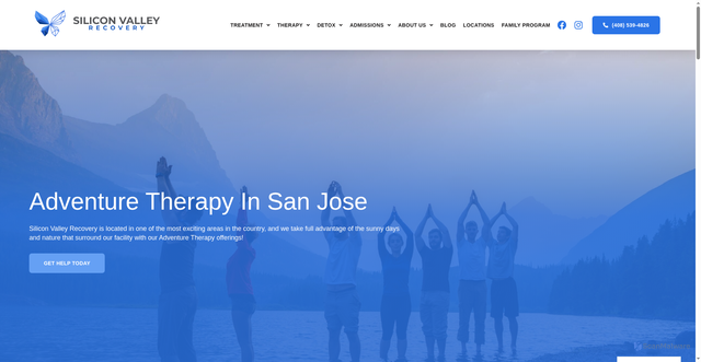 Security scan screenshot of https://siliconvalleyrecovery.com/treatment-therapy-options/adventure-therapy-programs/