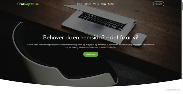 Security scan screenshot of https://fixasajten.se