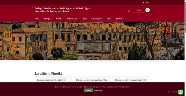 Security scan screenshot of https://www.peritiagrariroma.it/