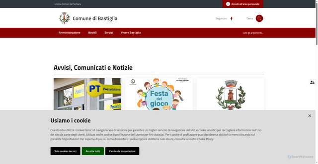 Security scan screenshot of https://www.comune.bastiglia.mo.it