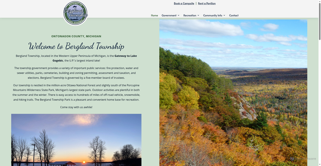 Security scan screenshot of https://berglandmi.gov/