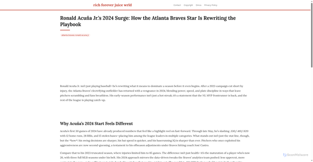 Security scan screenshot of https://duniacloudblog-dpurmyvdlpxs.edgeone.app/atlanta-braves-ronald-acuna-jr.html