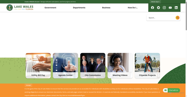 Security scan screenshot of https://www.lakewalesfl.gov/