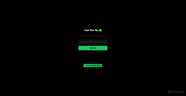 Security scan screenshot of https://justthetipaus.com/