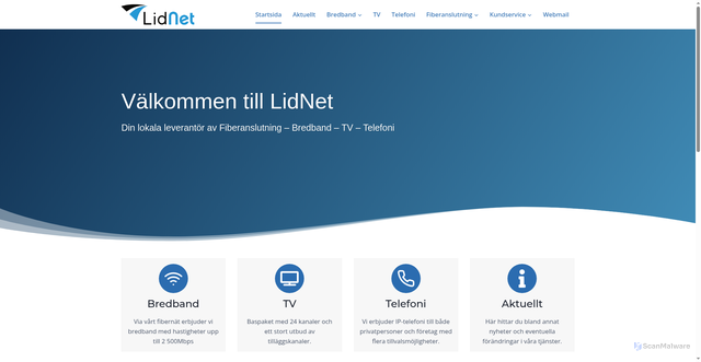 Security scan screenshot of https://lidnet.se