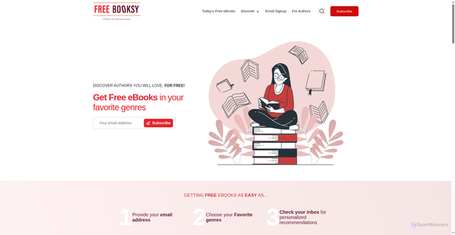 Security scan screenshot of https://freebooksy.com