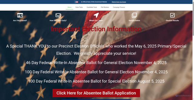 Security scan screenshot of https://crawfordcountyohioboe.gov/