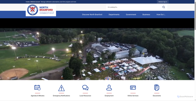 Security scan screenshot of https://northbranfordct.gov/