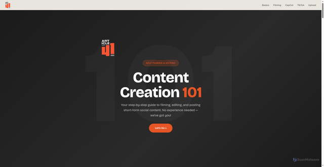 Security scan screenshot of https://a41contentcreation-lrt419buy1.edgeone.app/
