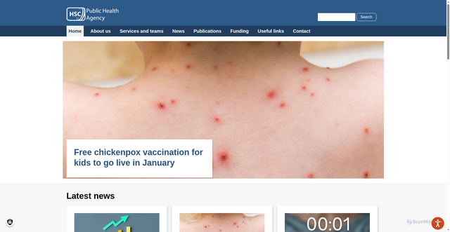 Security scan screenshot of https://www.publichealth.hscni.net/