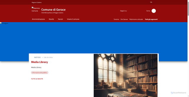 Security scan screenshot of https://www.comune.gerace.rc.it