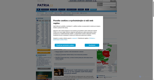 Security scan screenshot of https://patria.cz