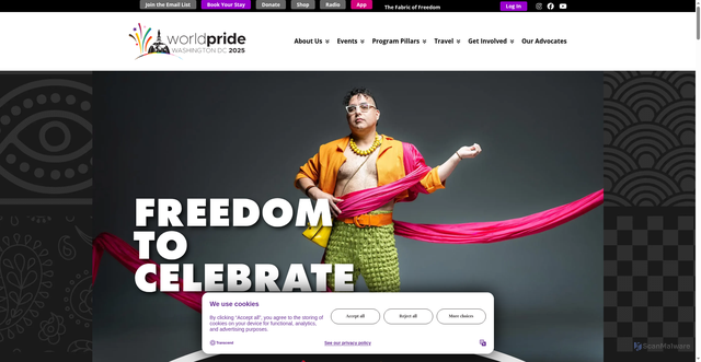 Security scan screenshot of https://worldpridedc.org/