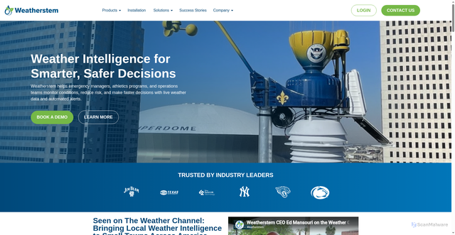Security scan screenshot of https://weatherstem.com